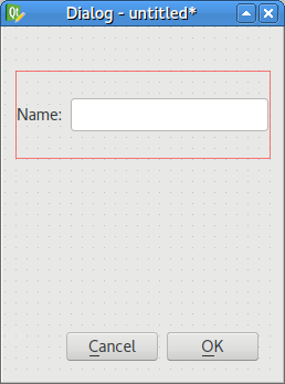 A horizontal box layout with a text label and a line editor. A horizontal box layout with a text label and a line
editor.